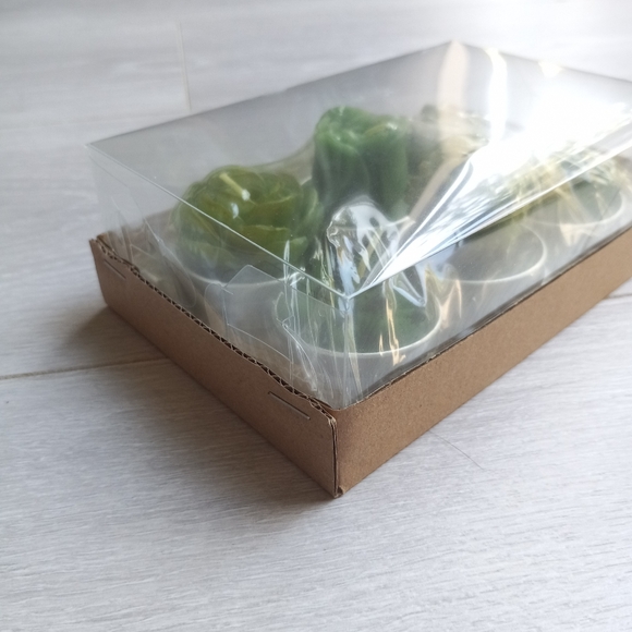 Scented Succulent Cactus Tealight Candles, 6pk NIP - Picture 8 of 13